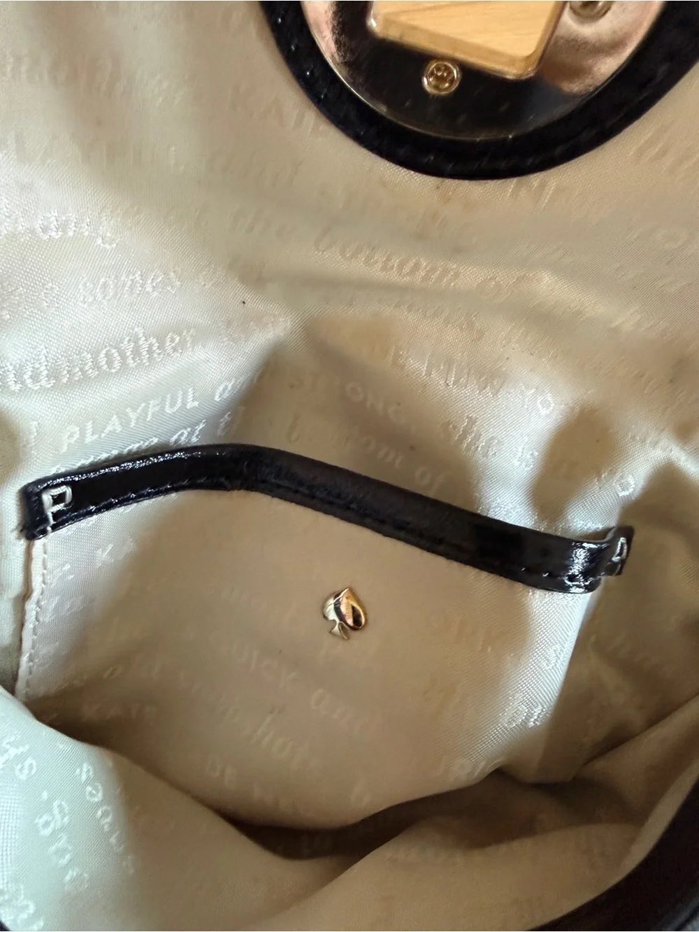 Kate Spade Black Patent Leather Crossbody Clutch Evening Bag